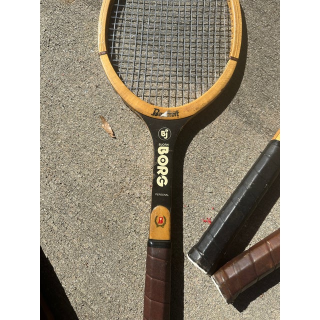 Vintage Collection of Bancroft Tennis Rackets For Sale - Image 4 of 9
