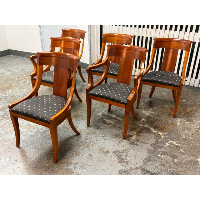 Baker Furniture Palladian Extension Dining Table + Chairs, Vintage For Sale - Image 9 of 18