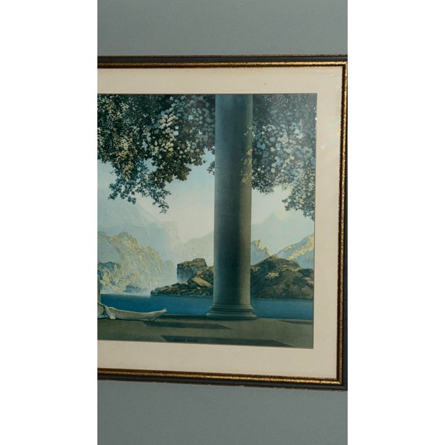 1920s 1922 Maxfield Parrish "Daybreak" Lithograph in Original Art Deco Period Frame For Sale - Image 5 of 7