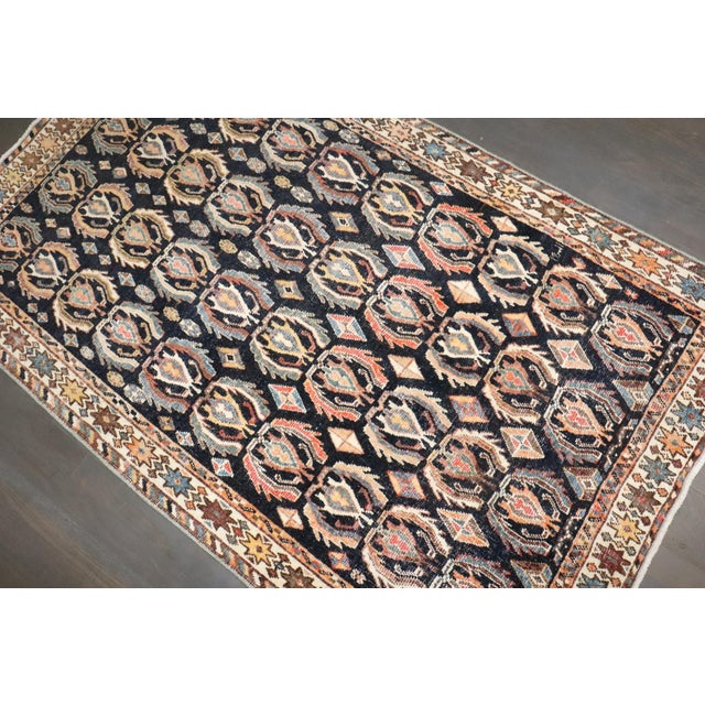 Antique Persian Shiraz Throw Rug - 3'5" x 5'4" For Sale - Image 4 of 5