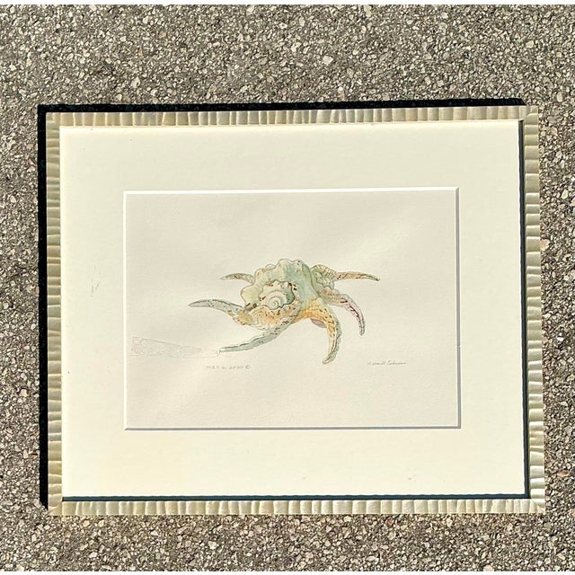 Vintage Original Watercolor Oil on Paper For Sale - Image 4 of 12