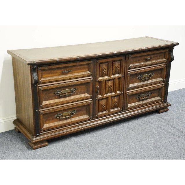 STANLEY FURNITURE Ranchero Collection Rustic Southwestern Oak 64" Triple Dresser 2955-05 30.5" High 64" Wide 18" Deep We...
