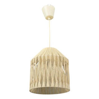 1970s Swedish Modern, Pendant Light, Fabric, Plastic For Sale
