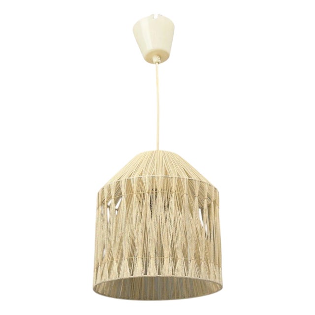 1970s Swedish Modern, Pendant Light, Fabric, Plastic For Sale