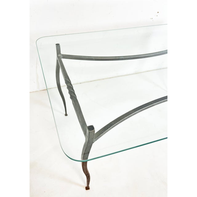 C. 1970s Lance Cloutier Hand Forged Wrought Iron Cocktail Table For Sale In Boston - Image 6 of 7