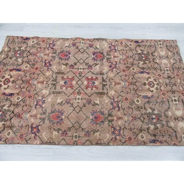 Vintage Turkish Rug - 3′10″ × 6′7″ For Sale - Image 4 of 4