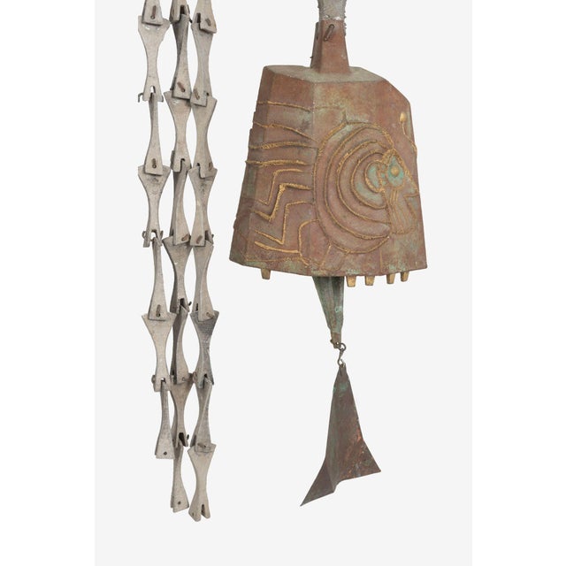 1960s Monumental Paolo Soleri Brutalist Bronze Bell With Cast Aluminum Spine, 1960 For Sale - Image 5 of 9