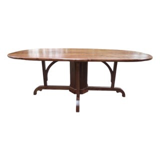 Walnut Oval Dining Tbl. Seat 8 For Sale