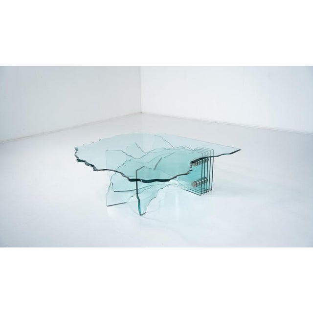 1980s Glass Shell Coffee Table by Danny Lane for Fiam, 1980s For Sale - Image 5 of 13