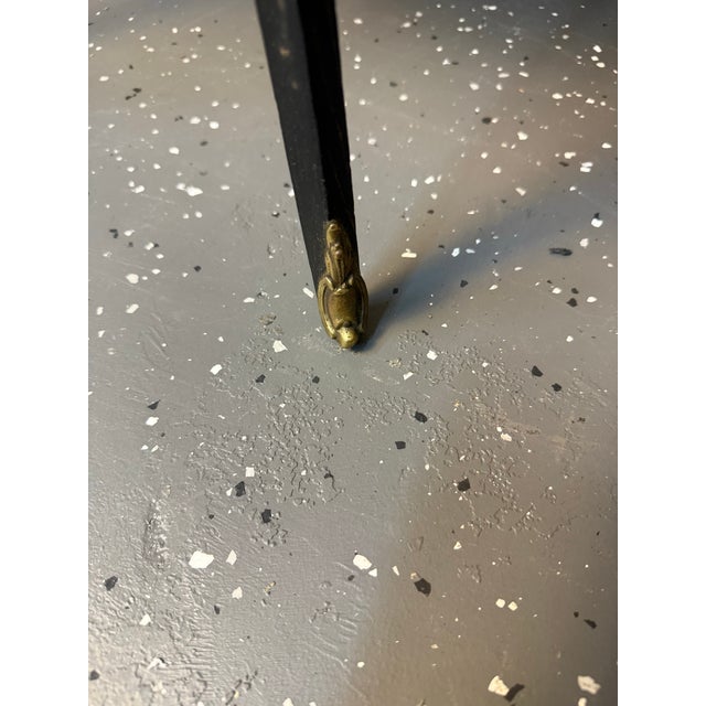 Brown Early 20th Century French Louis XVI Grey Marble Top Demilune Chest For Sale - Image 8 of 11