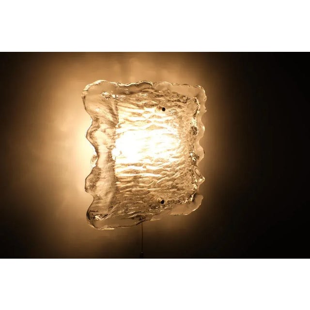 1960s Crystal Wall Light with Glass Shade from Peill & Putzler, Germany, 1960s For Sale - Image 5 of 8