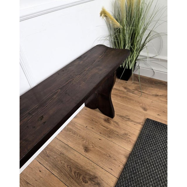 Antique Italian Wooden Bench, 1890s For Sale - Image 6 of 11