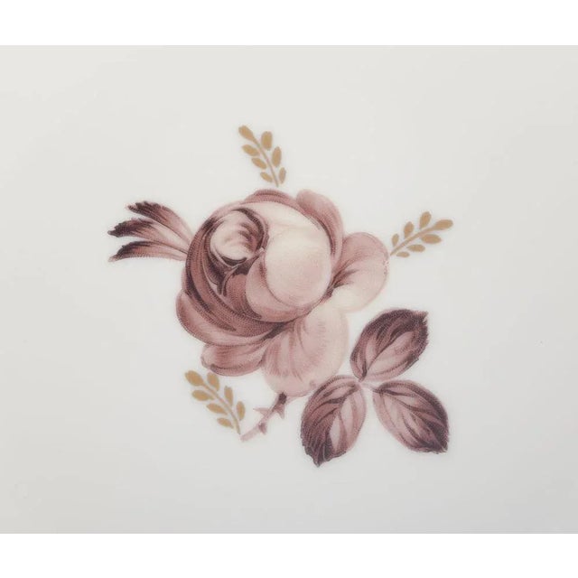 Brown Rose Centerpiece with Gold Edge from Royal Copenhagen, 1980s For Sale - Image 3 of 8