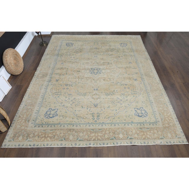 Vintage Persian Hand-Knotted area rug is a semi-antique vintage area rug. The '70s Eastern region of Anatolian's unique...