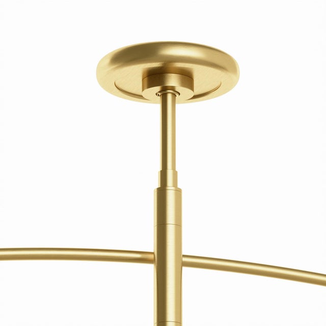 Eclipse Mobile Chandelier, Blackened Brass and Natural Brass For Sale In Detroit - Image 6 of 10