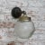 Gray Vintage Cast Iron Sconce in Frosted Glass and Brass For Sale - Image 8 of 9