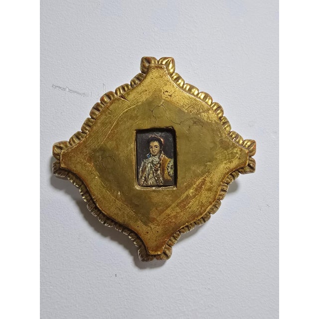 Spanish Artist, Small Portrait, 1800, Painting on Copper For Sale - Image 6 of 9