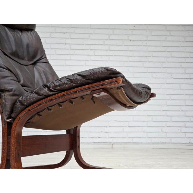 Mid-Century Modern Norwegian Siesta Lounge Chair in Leather by Ingmar Relling for Westnofa, 1970s For Sale - Image 3 of 18