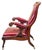 Antique Library Chair in Mahogany and Leather, 1840 For Sale - Image 4 of 12