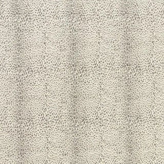 Schumacher Mini Leopard Fabric in Grey For Sale