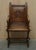 Set of Antique English Carved Oak Armchairs with Armorial Crest Coat of Arms, 1860 For Sale - Image 4 of 18