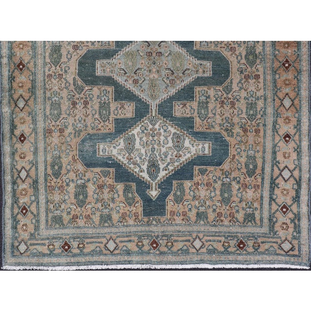 Antique Persian Fine Senneh Rug With Medallion's 3'10 X 5'1 For Sale - Image 4 of 12