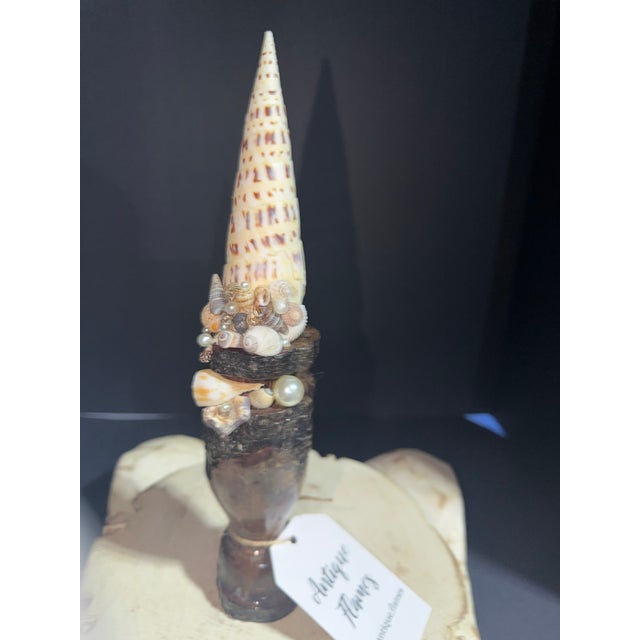 Abstract Celestial Meets the Sea Shell Collage-Coastal Art Sculpture For Sale - Image 3 of 6