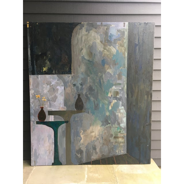 This is an early painting by award winning Chicago-based visual artist Paul Rinaldi. Circa 1980's, this work features...
