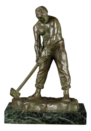 Victor Joseph Ghislain Demanet, Le Marteleur, 20th Century, Bronze