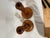 Pair of Hand Turned Vintage Wooden Candle Stick Holders With Velvet Bottoms For Sale In Austin - Image 6 of 7