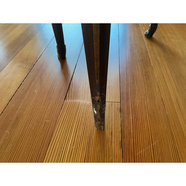 Antique French Louis XVI Style Kidney Shaped Marble Top Salon Table For Sale - Image 9 of 10