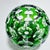 Vintage Emerald Green Cut-to-Clear Lead Crystal Sphere Vase, 1970s For Sale - Image 3 of 10
