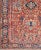 Antique Persian All Over Serapi Rug With Rust Red Background and Blue Border. Keivan Woven Arts / Rug / C-0301, country of...
