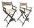 1980s Appalachian Beech Directors Chairs Pair by Gold Medal Folding Furniture Co, Pair For Sale