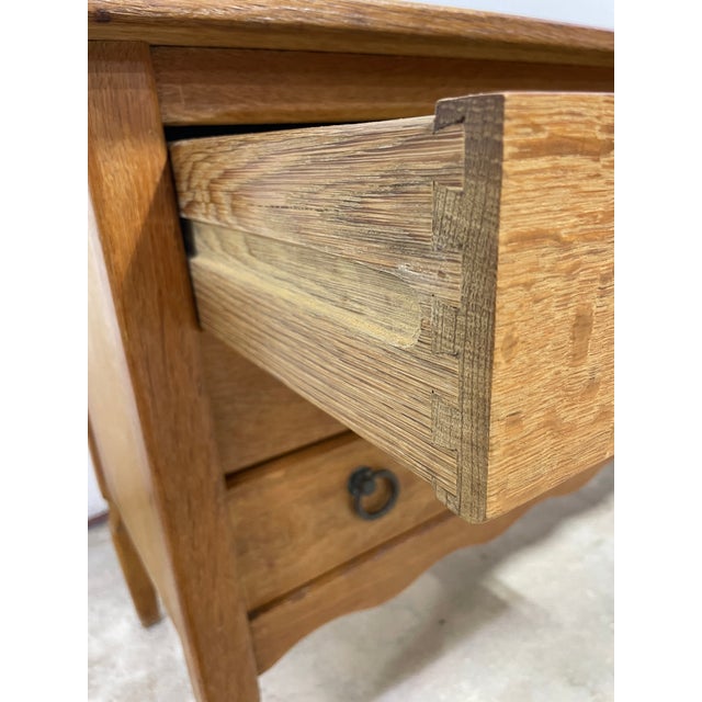 Brown Danish Scandinavian Oak Rustic Dresser Henning Kjaernulf Attrib For Sale - Image 8 of 9