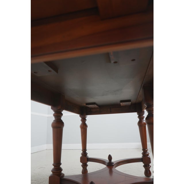 Harden Country Distressed French Cherry Small Dining or Library Table For Sale - Image 13 of 14