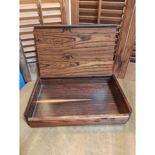 Contemporary Vintage Mixed Wood Checkered Box For Sale - Image 3 of 9