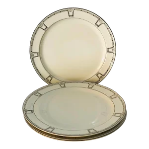 Vintage Art Deco Style Taylor Smith China Luncheon Plates- Set of 4