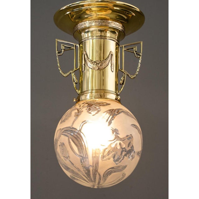 Art Nouveau Ceiling Lamp, Vienna, 1908 For Sale - Image 9 of 12