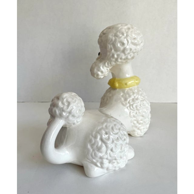 1970s 1979 Atlantic Mold Ceramic MCM Poodle Figurine For Sale - Image 5 of 10