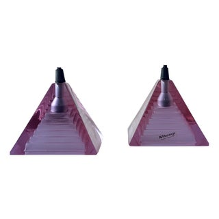 Pyramid Pendant Lights by Paolo Piva for Mazzega, Italy, 1980s, Set of 2 For Sale