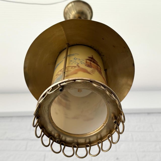 Vintage Scandinavian Lantern Pendant Lamp by Edvard Hagman, 1940s For Sale - Image 6 of 11