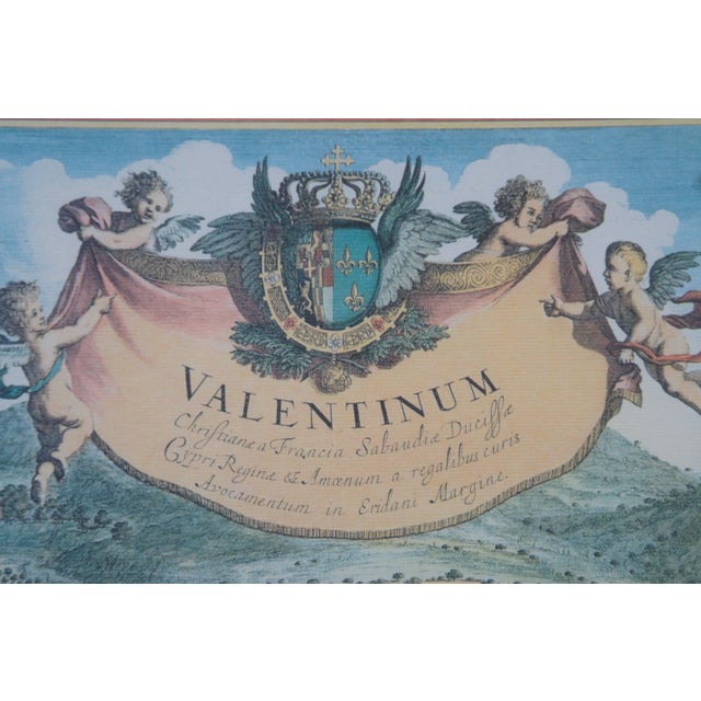 Mid 20th Century Vintage Italian Joan Blaeu Valentinum View of Valentino Castle Print 24" For Sale - Image 5 of 12