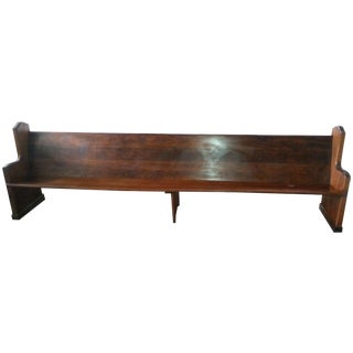 Antique Oak Church Pew For Sale