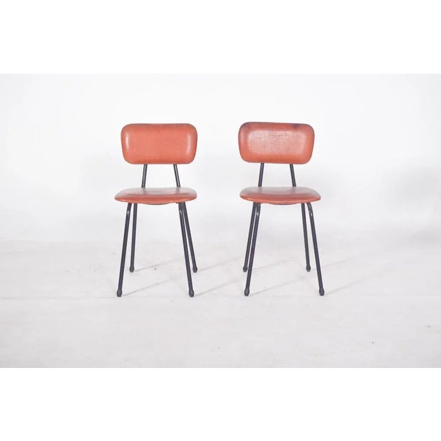 Red Chair in Red Synthetic Leather, 1970s For Sale - Image 8 of 9