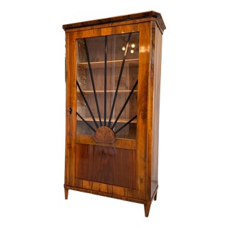Biedermeier Display Cabinet in Walnut For Sale