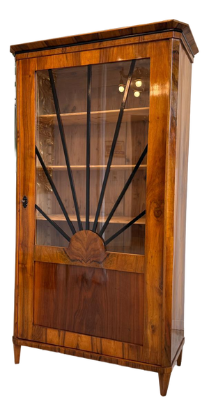 Biedermeier Display Cabinet in Walnut