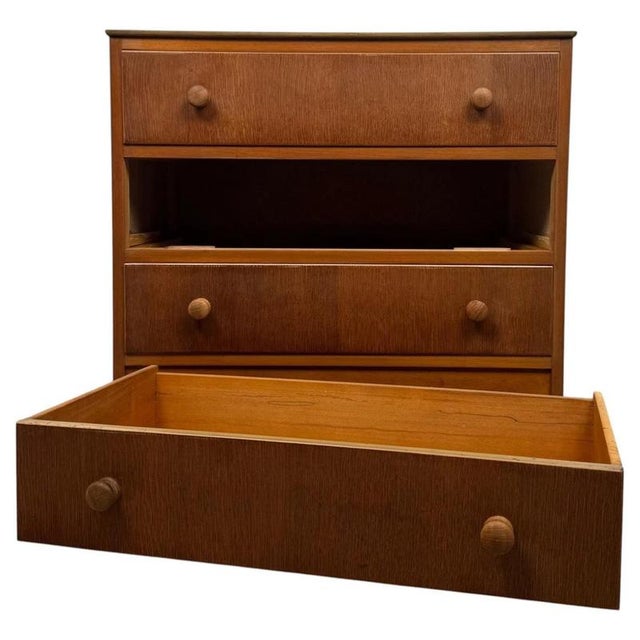 Mid-Century English Oak Bedroom Chest For Sale - Image 4 of 12