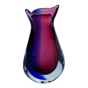 Oball Murano Signed Onesto Vase Vetreria Artistica Sommerso Italian Art Glass