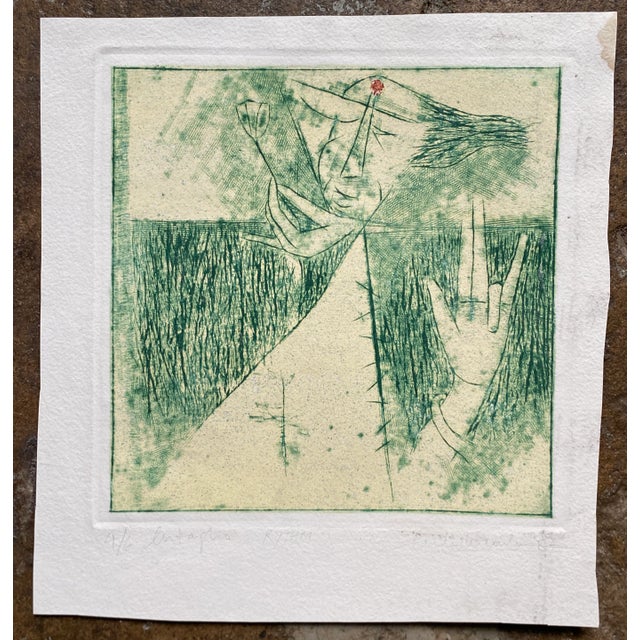 1980s 1987 Rhythm Modern Intaglio For Sale - Image 5 of 5